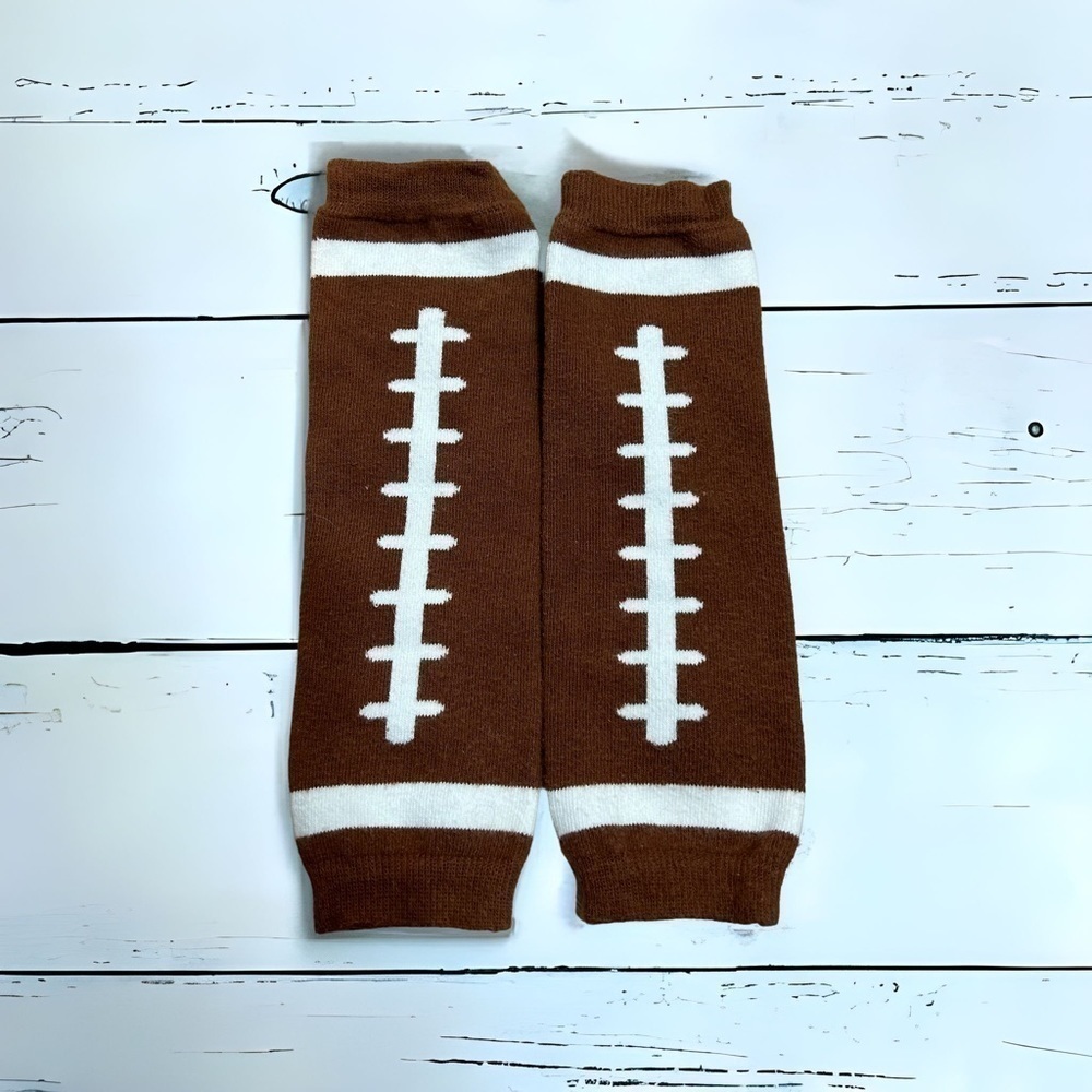 Football Baby Toddler Leggings Leg Warmers Super Bowl Brown